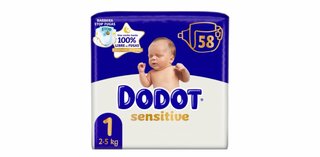 Pañales Dodot Talla 1 (2-5 kg) - 58 unidades