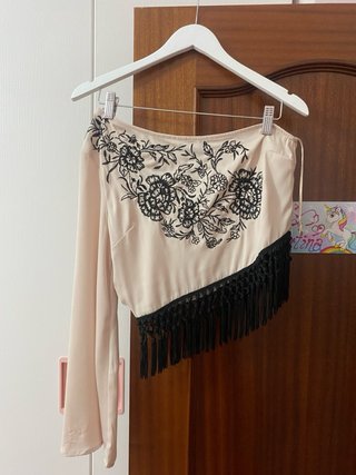 Conjunto Falda y Top Negro Beige
