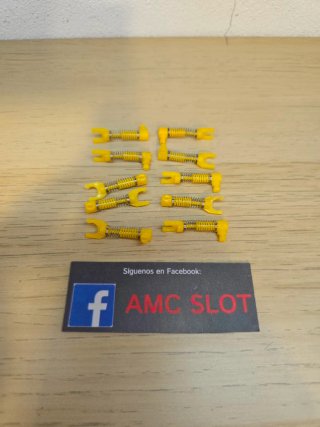 Suspensiones Scalextric Exin TT Amarillas nuevas