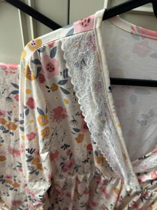 Pijama floral mujer manga larga