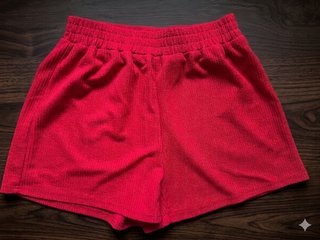 Conjunto Shein 2 Piezas Top Shorts Talla M Rojo Mu