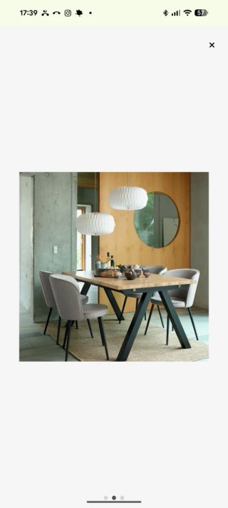Mesa comedor SANDBY 160x100 extensible + extensión