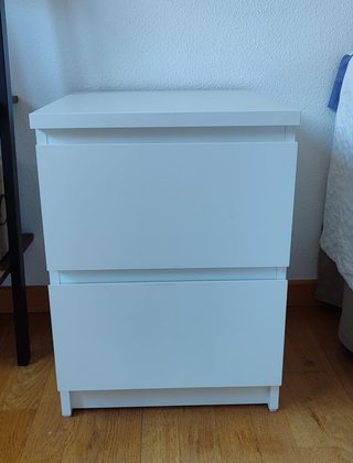 Mesita Noche Ikea 2 Cajones Blanca