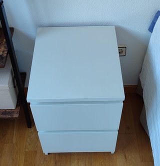Mesita Noche Ikea 2 Cajones Blanca