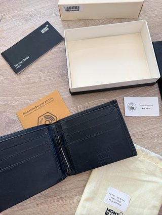 Cartera Billetera Montblanc Negra Hombre
