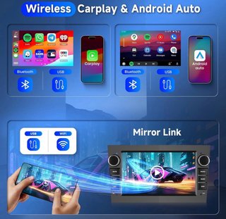Hodozzy Carplay Radio Coche 7 Pulgada