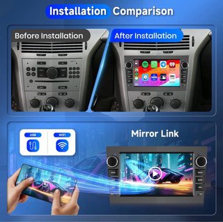Hodozzy Carplay Radio Coche 7 Pulgada