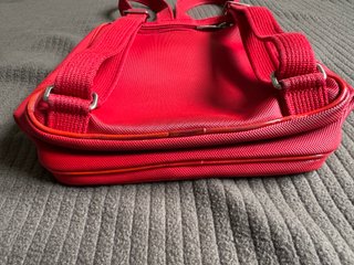 Bolso Mochila Lacoste Vintage Rojo Mujer