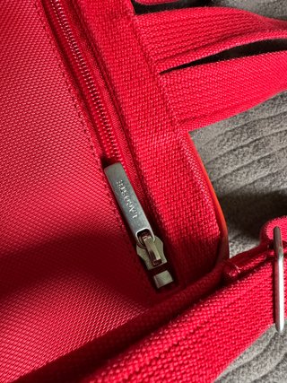 Bolso Mochila Lacoste Vintage Rojo Mujer