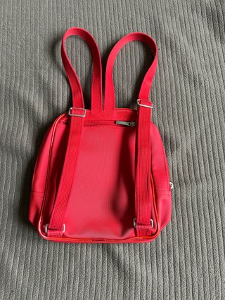 Bolso Mochila Lacoste Vintage Rojo Mujer