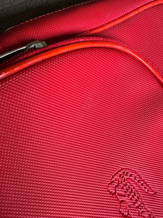 Bolso Mochila Lacoste Vintage Rojo Mujer
