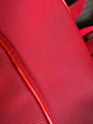 Bolso Mochila Lacoste Vintage Rojo Mujer