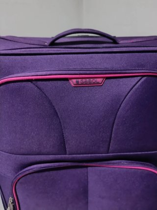Maleta Gabol Grande 4 Ruedas Morado Rosa
