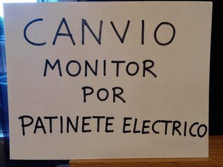 Cambio monitor por patinete eléctrico