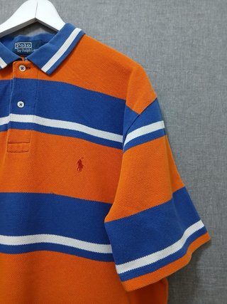 Polo Ralph Lauren XL righe arancio blu