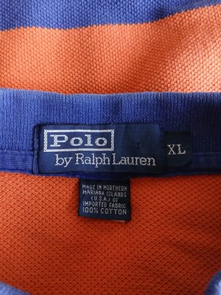 Polo Ralph Lauren XL righe arancio blu