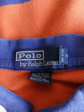 Polo Ralph Lauren XL righe arancio blu