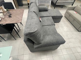 Sofá modular gris con chaise longue reversible