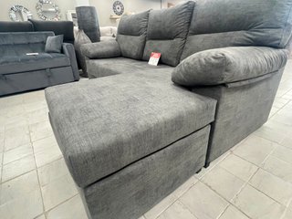 Sofá modular gris con chaise longue reversible