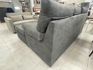 Sofá modular gris con chaise longue reversible