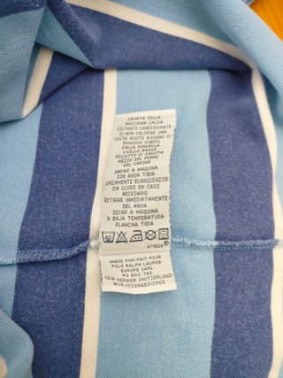 Polo Ralph Lauren Rayas Azules Talla XL