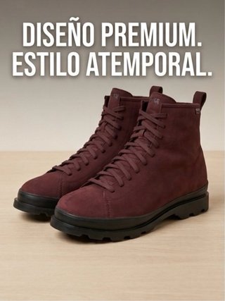 Botas Camper Piel Burdeos Talla 43.