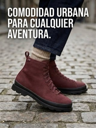 Botas Camper Piel Burdeos Talla 43.