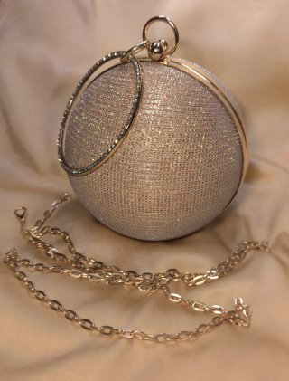 Pochette Borsa Pallina Strass Oro