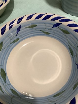 Servizio piatti ceramica decorata a mano