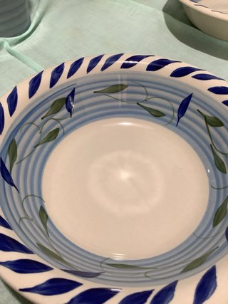 Servizio piatti ceramica decorata a mano