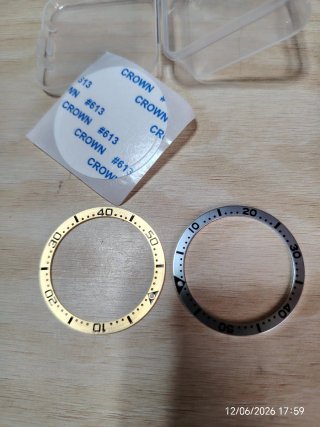 Inserto Bisel Reloj SEIKO Dorado y plateado