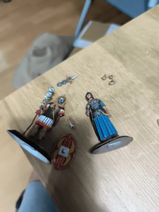 Lote soldados romanos plomo antiguos