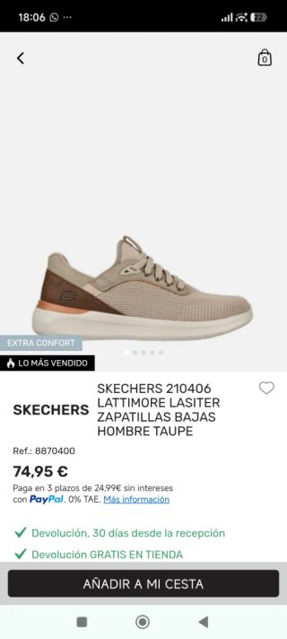 Zapatillas Skechers Beige y Marrón
