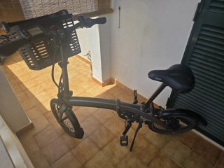 Bici Eléctrica Plegable Gris