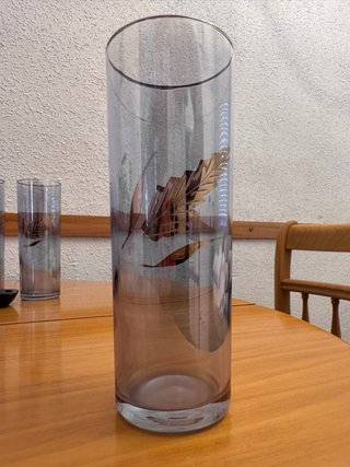 Set 6 Vasos Tubo Dorados y Grises