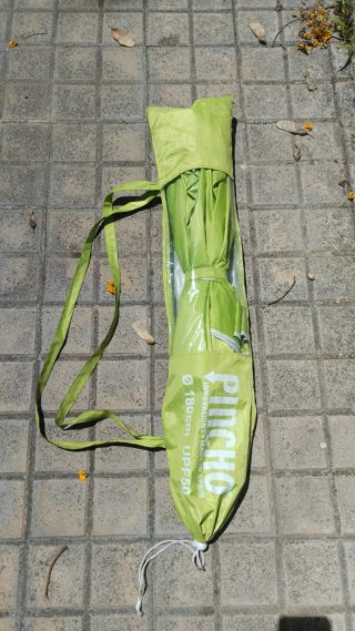 Sombrilla plegable, 1,80, filtro solar UPF 50+