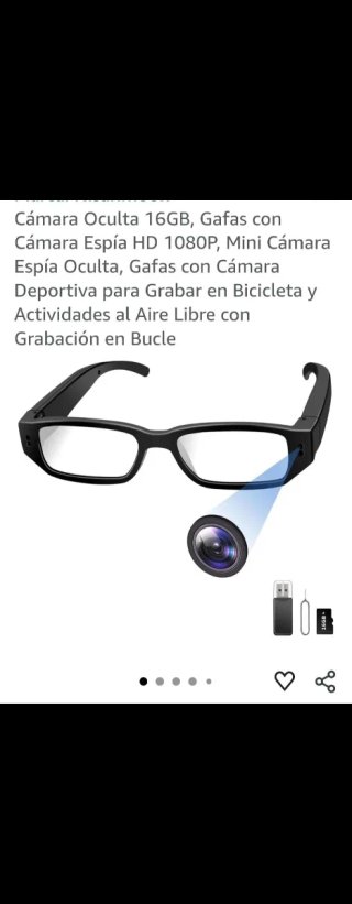Gafas Cámara Oculta inteligentes 1800p 16GB
