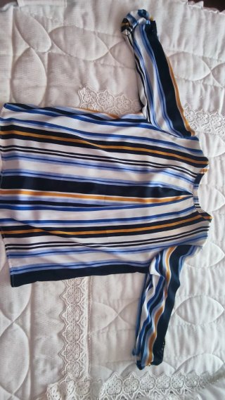 Blusa de rayas multicolor