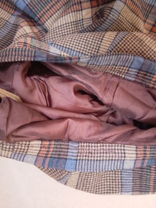 Gonna midi lana tartan vintage Scozzese marrone
