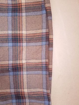 Gonna midi lana tartan vintage Scozzese marrone
