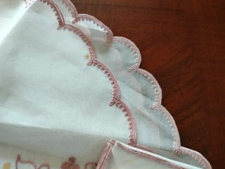 Tovaglia organza con 8 tovaglioli ricamati