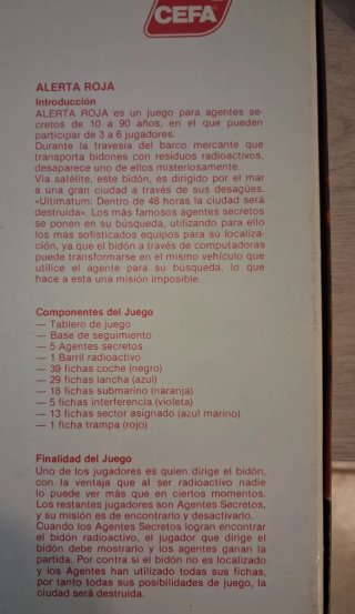 Plutonio Alerta Roja Juego de Mesa CEFA