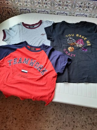 Lote 3 Camisetas Bershka talla M y 1 pantalón Stra