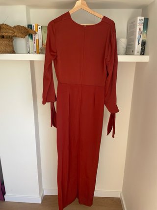 Vestido largo invitada rojo- Mango talla M