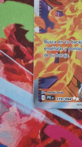Carta Pokémon Comefuego Entrenador PFLB 119/094
