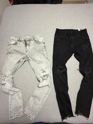 Pantalones vaqueros hombre (negro y gris)