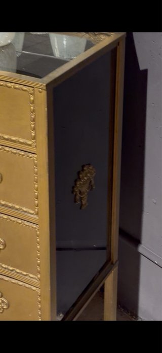 tocador francés con espejo original y ornamento