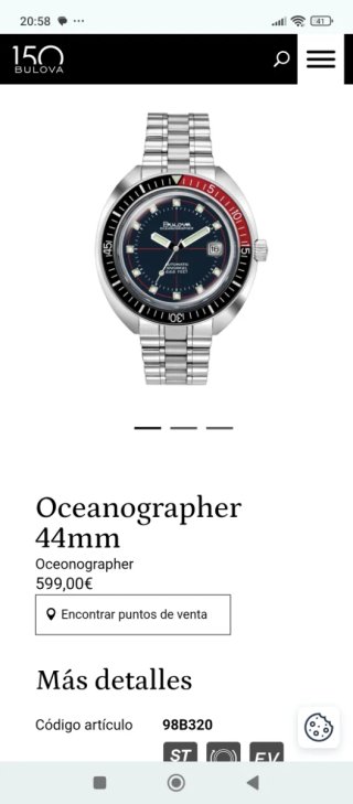 Reloj Bulova Oceanographer Acero Automático