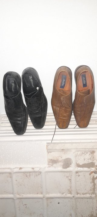 Zapatos Vintage A.Gennadi Cuero Negro y Marrón