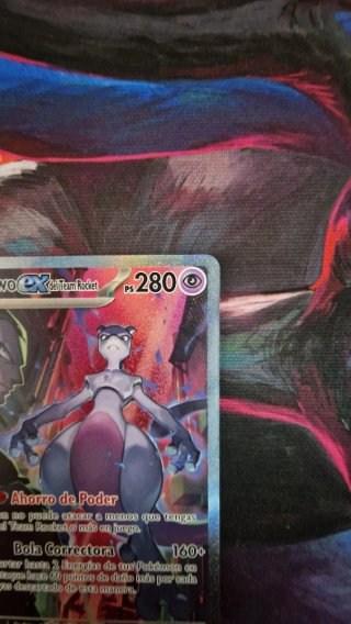 Carta Pokémon Mewtwo EX del Team Rocket 231/182